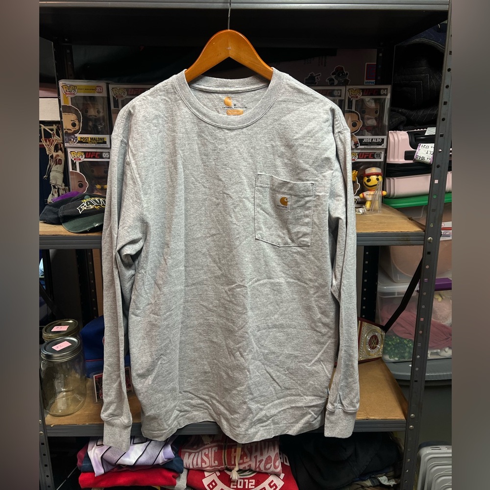 Carhartt Original Fit Gray Long Sleeve Pocket Shirt